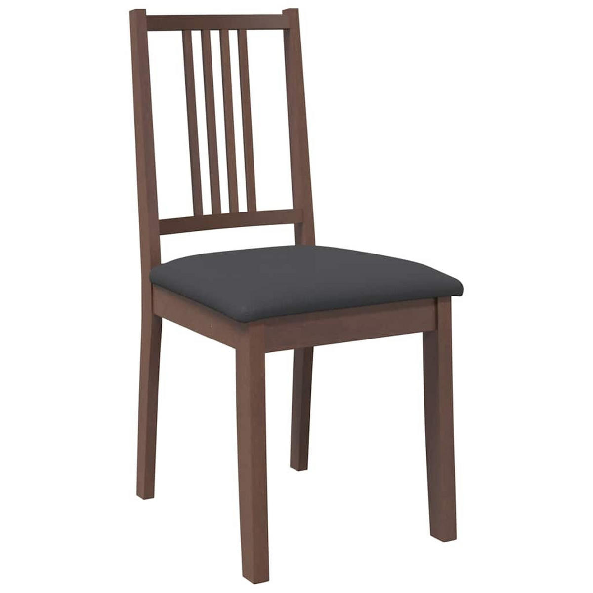ESSZIMMERSTÜHLE mit Kissen 2 Stk. Braun Massivholz Gummibaum 40*47.5*89cm - Braun, Holz (40/89/47.5cm) - ZMH