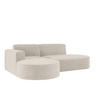 ECKSOFA L Form MODENA STUDIO Stoff Nordic Beige Links - Beige, Holz (165/236cm) - Kaiser Möbel