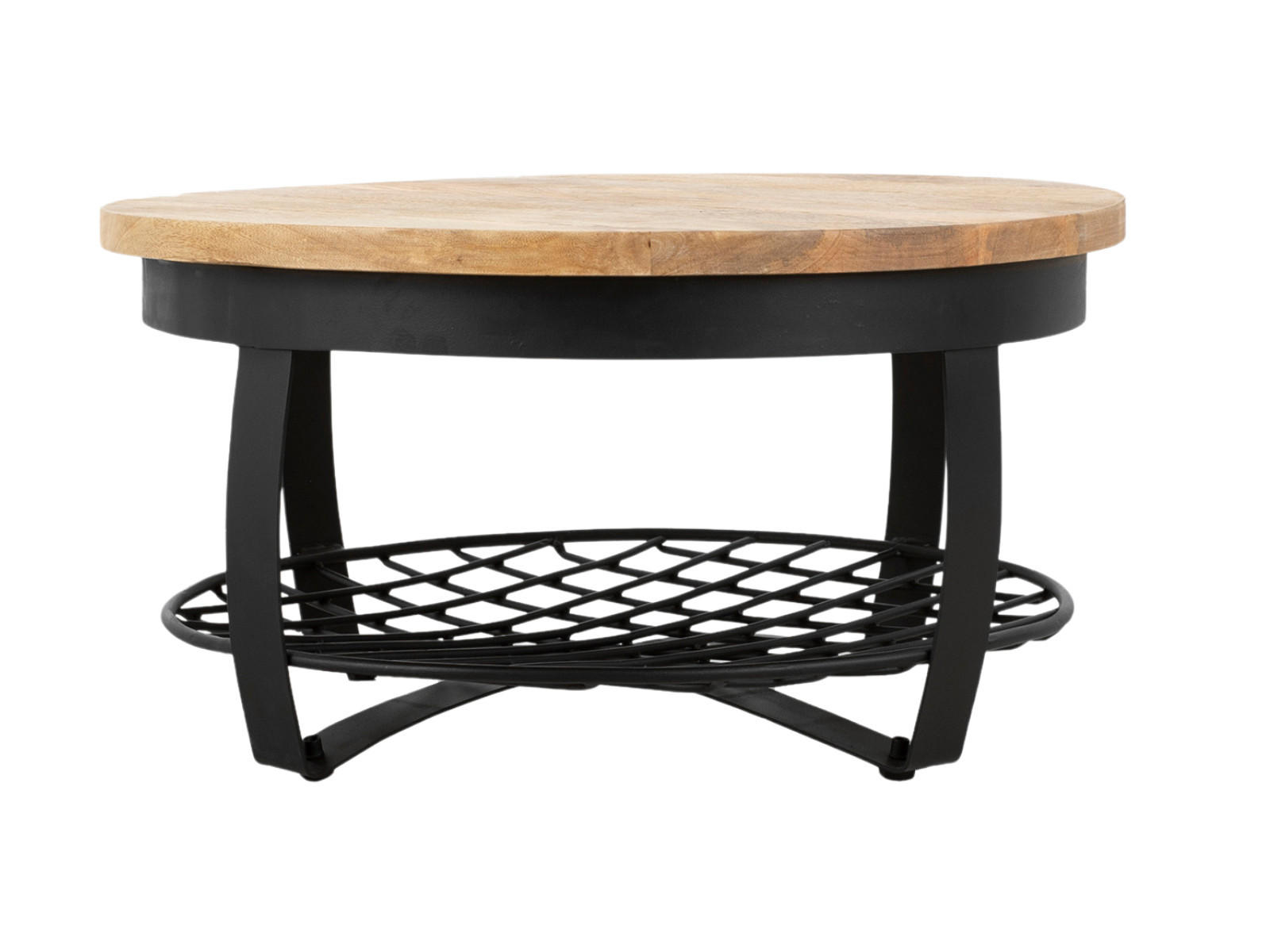 COUCHTISCH Rond Mangoholz Durchmesser 65 cm Natur - Naturfarben, Holz (65/65/34cm)