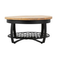 COUCHTISCH Rond Mangoholz Durchmesser 65 cm Natur - Naturfarben, Holz (65/65/34cm)