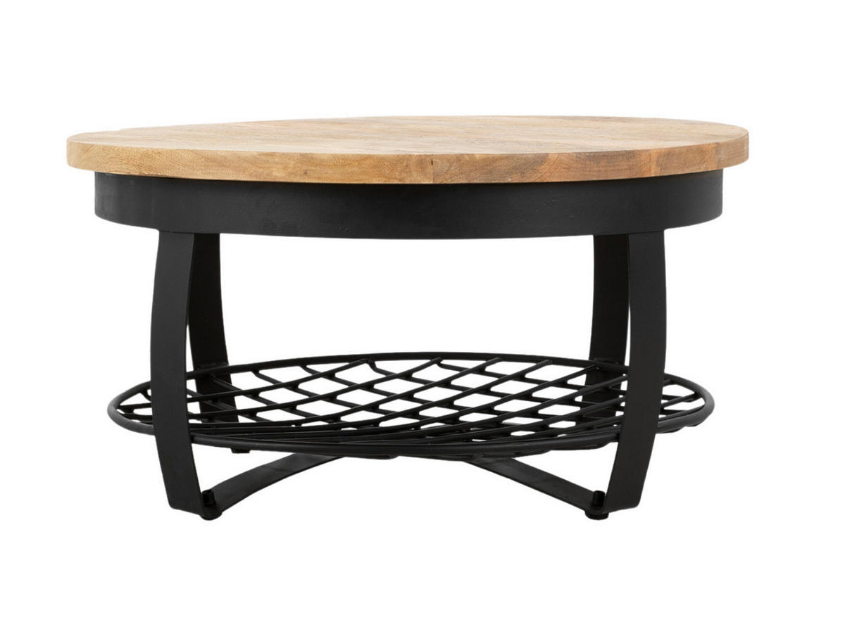 COUCHTISCH Rond Mangoholz Durchmesser 65 cm Natur - Naturfarben, Holz (65/65/34cm)