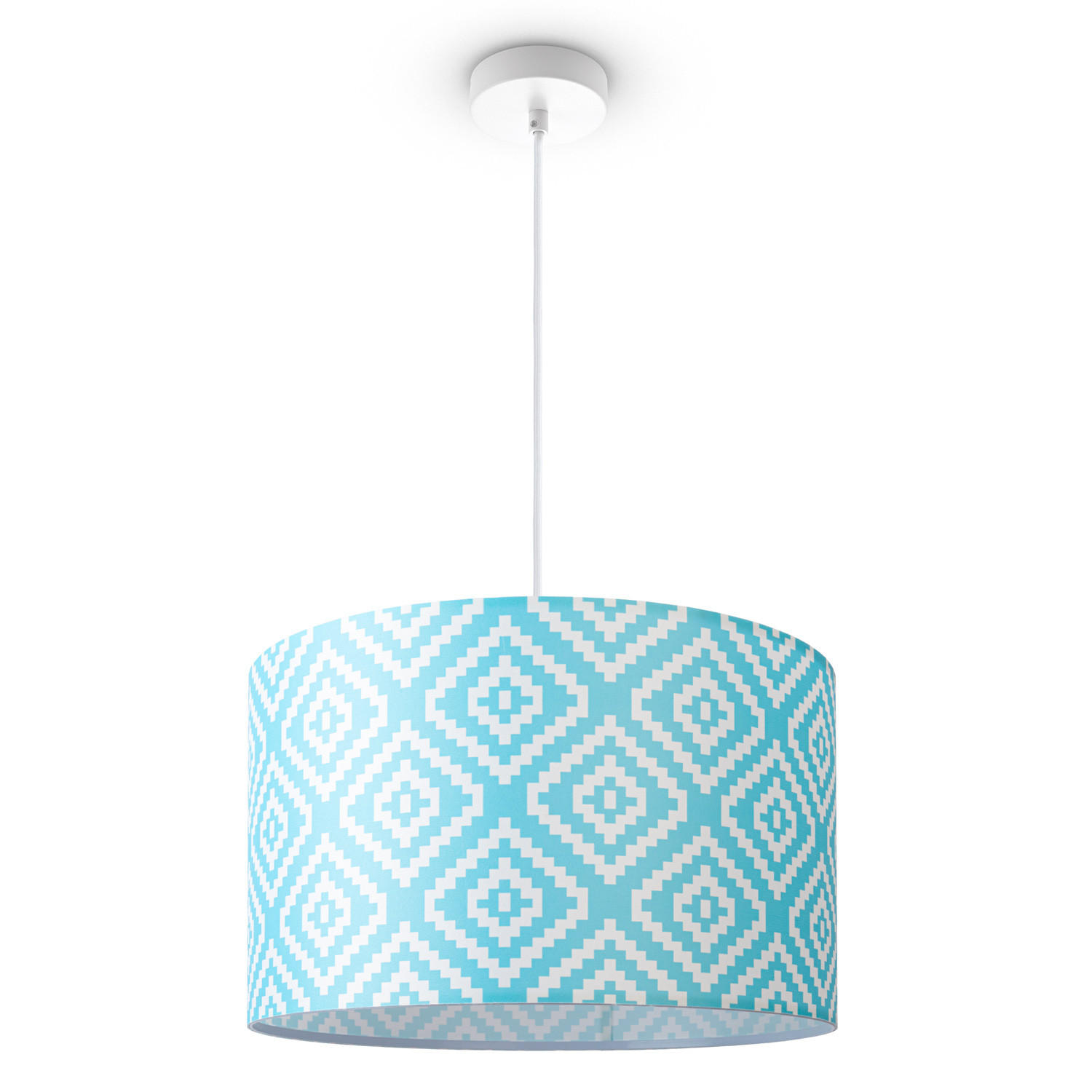 PENDELLEUCHTE Hugo Pd1 Stl 400 - Weiß, Metall (45.5/45.5/27.4cm) - Paco Home