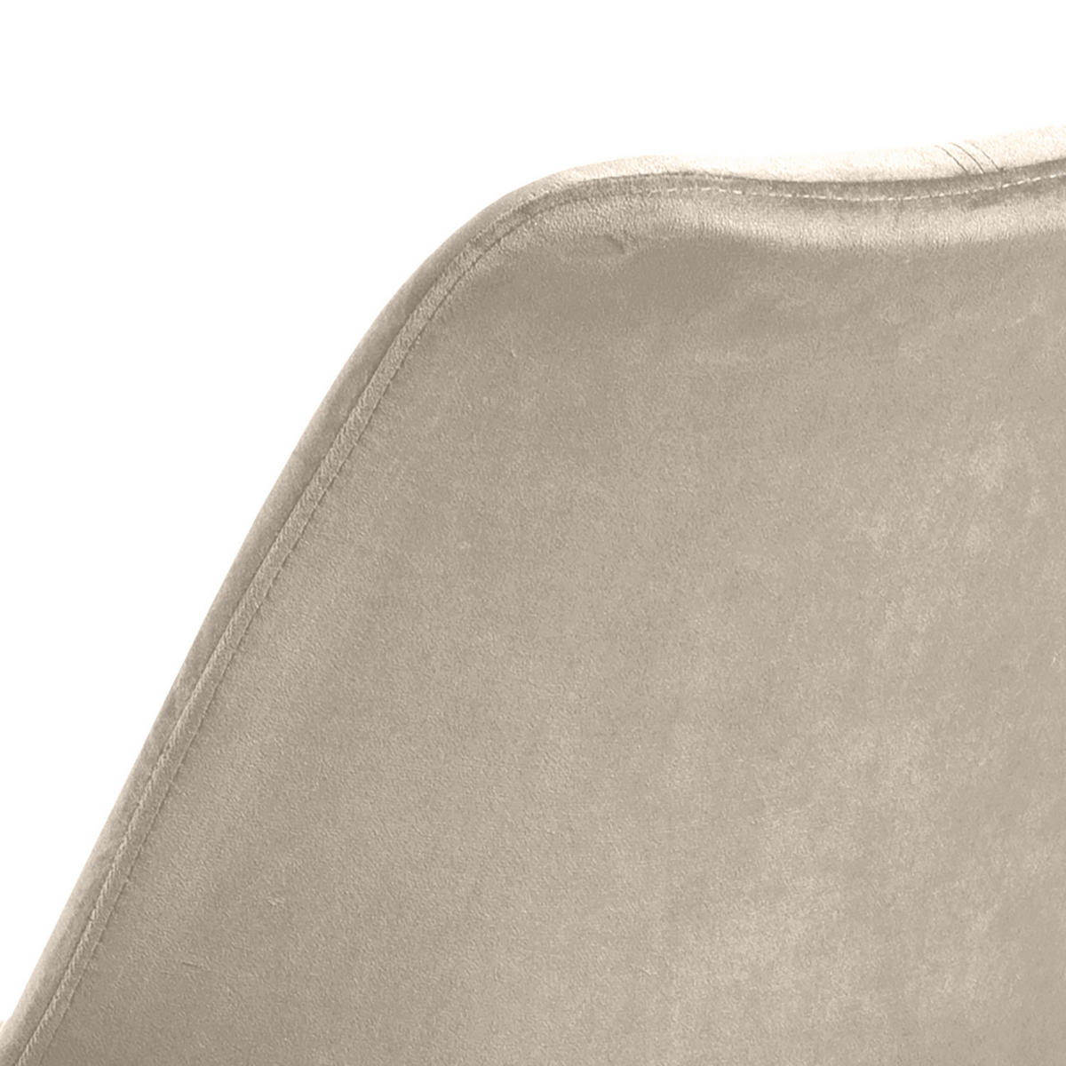 POLSTERSTUHL - 2er-Set - Beige/Schwarz, Textil/Metall (49/86/54cm) - home24