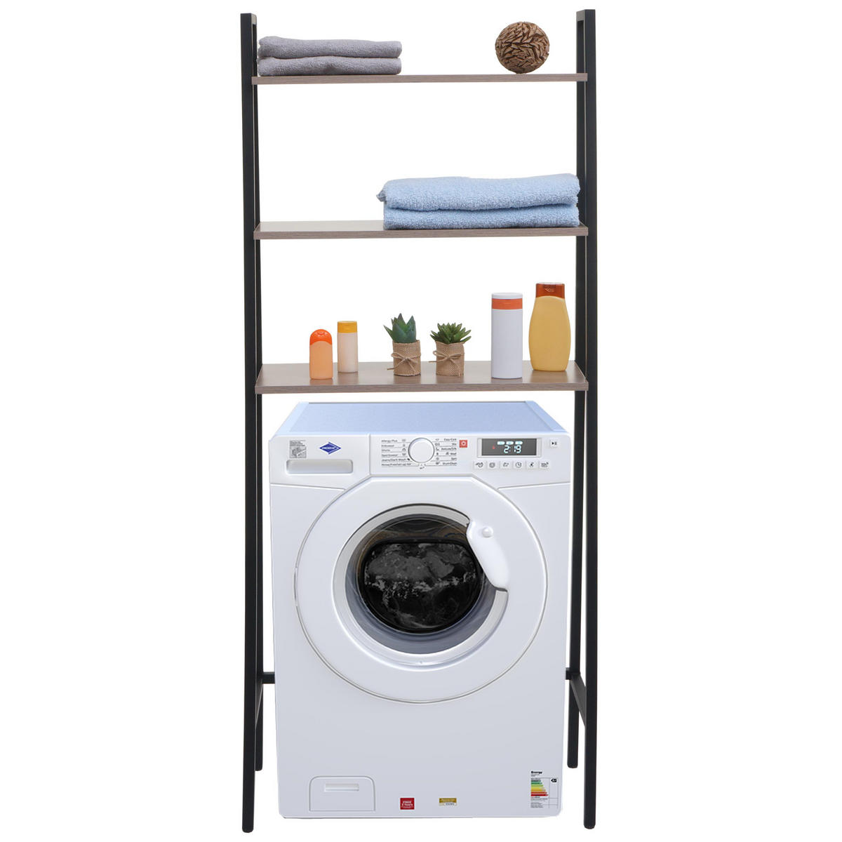 STANDREGAL Grau, Braun - Braun/Grau, Holz (64/155/25cm) - MCW