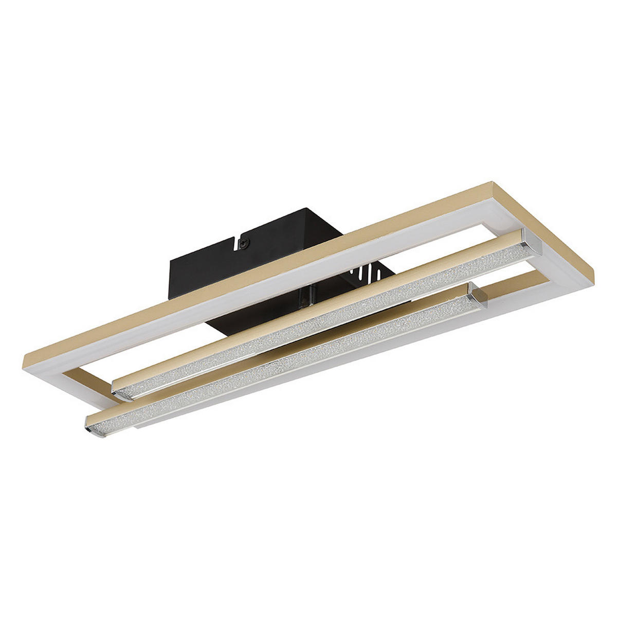 LED DECKENLEUCHTE Kristalle Gold Schwarz - Goldfarben, Kunststoff (40/37.5/6.3cm) - Globo Lighting