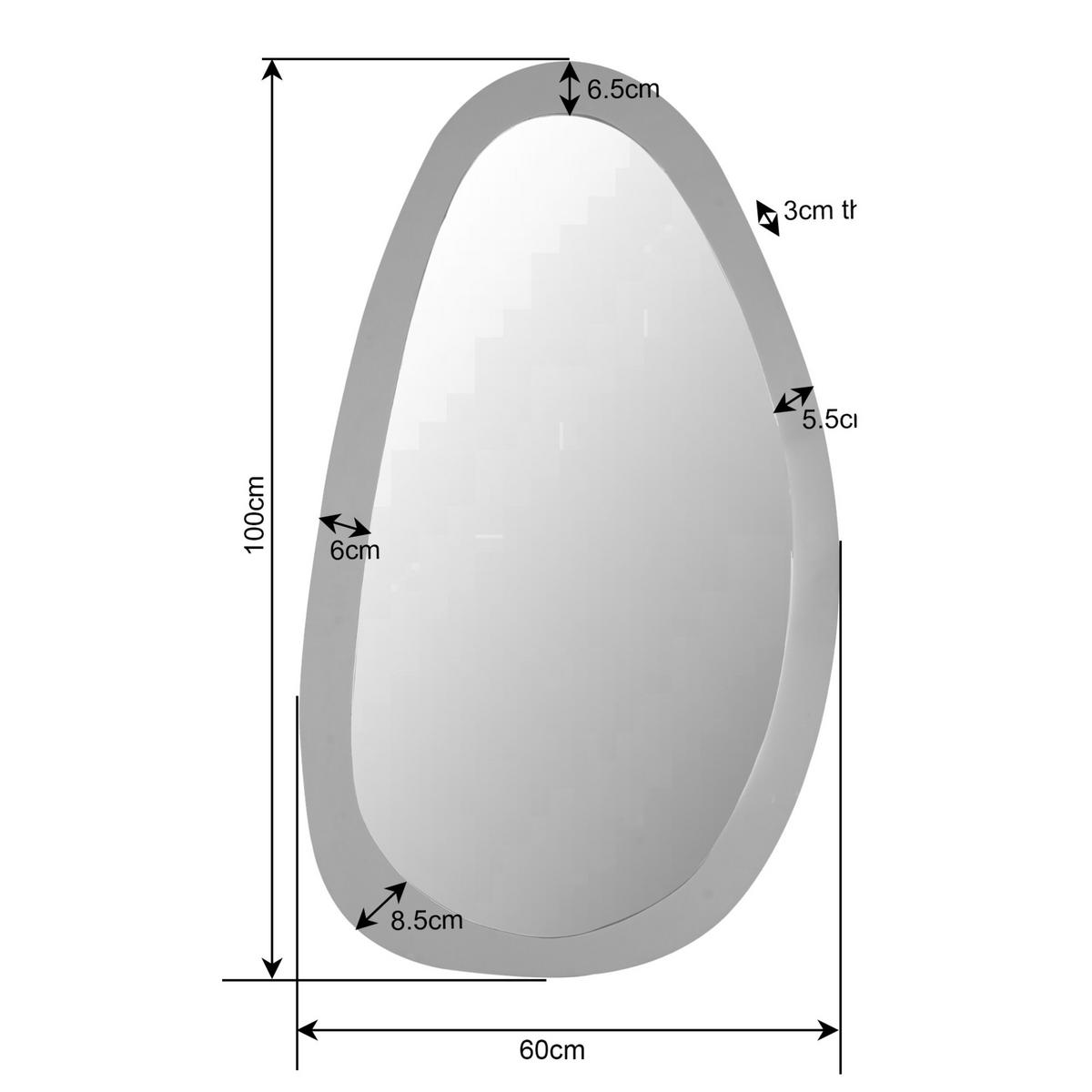 SPIEGEL Lou Braun 3/100/60 cm - Dunkelbraun, Holz (100/60/3cm) - Starfurn