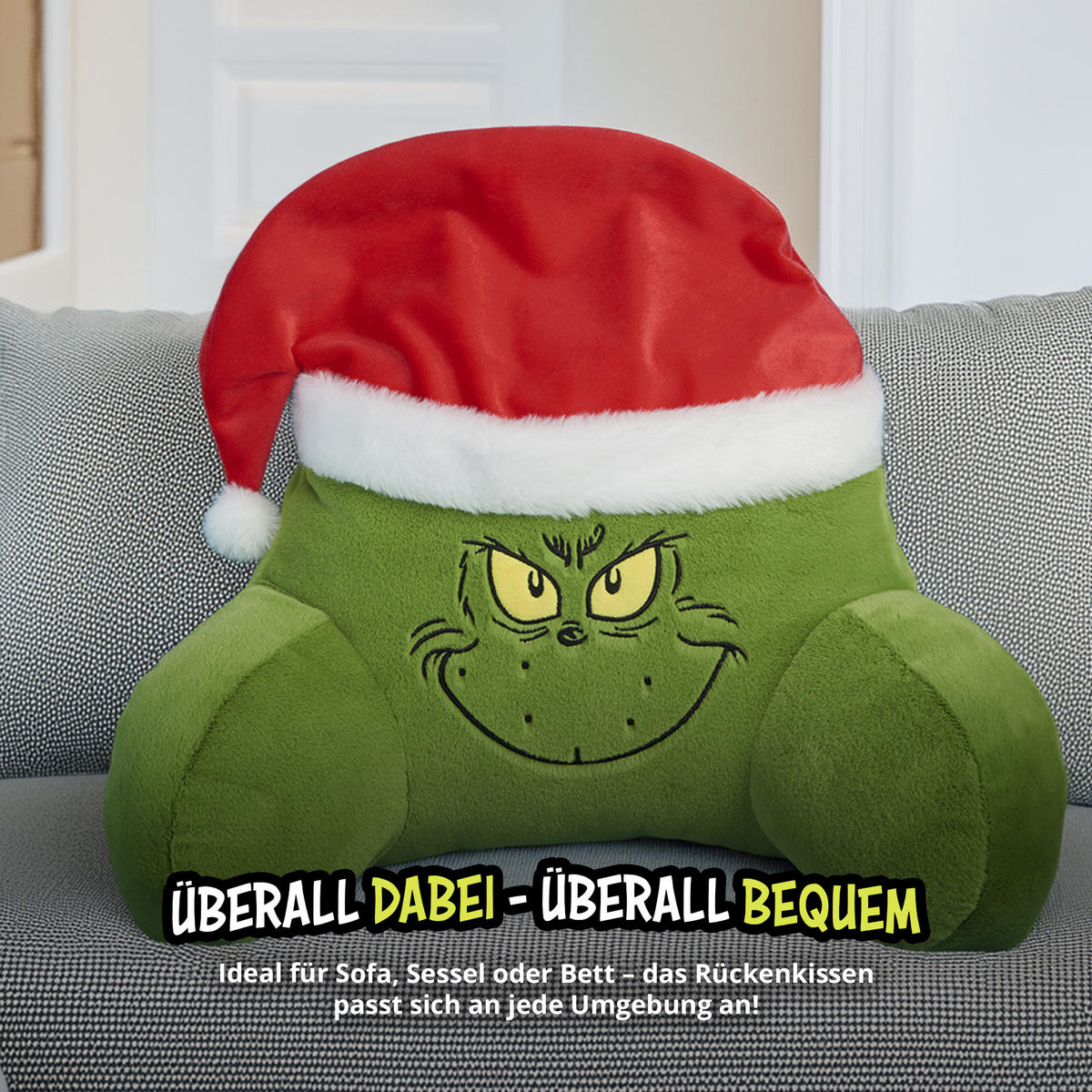 NACKENKISSEN The Grinch Grün 40 x 38 cm - Grün, Textil (40/38cm) - United Labels