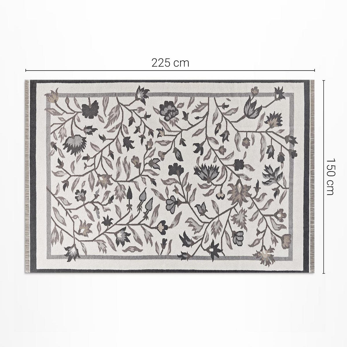 TEPPICH 150x225 cm Gedämpfte Farben Minimalistisch - Weiß Hochglanz, Kunststoff (150/225cm) - Wallfluent