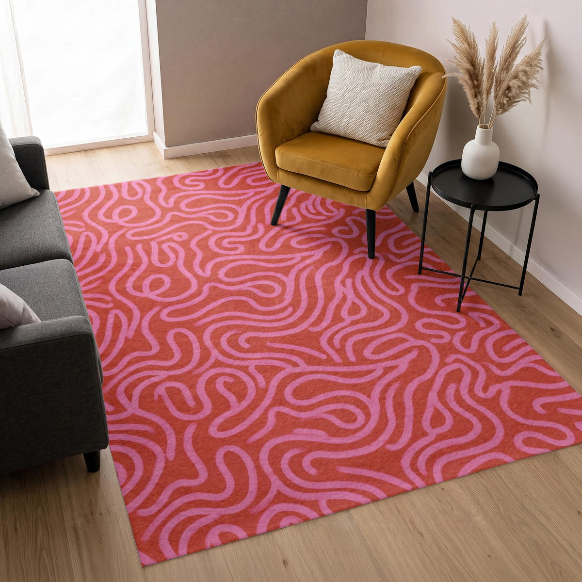 KOBERCE - Ružová - 140x200 cm - červená, textil/plast (140/0.4cm) - OnlyWow