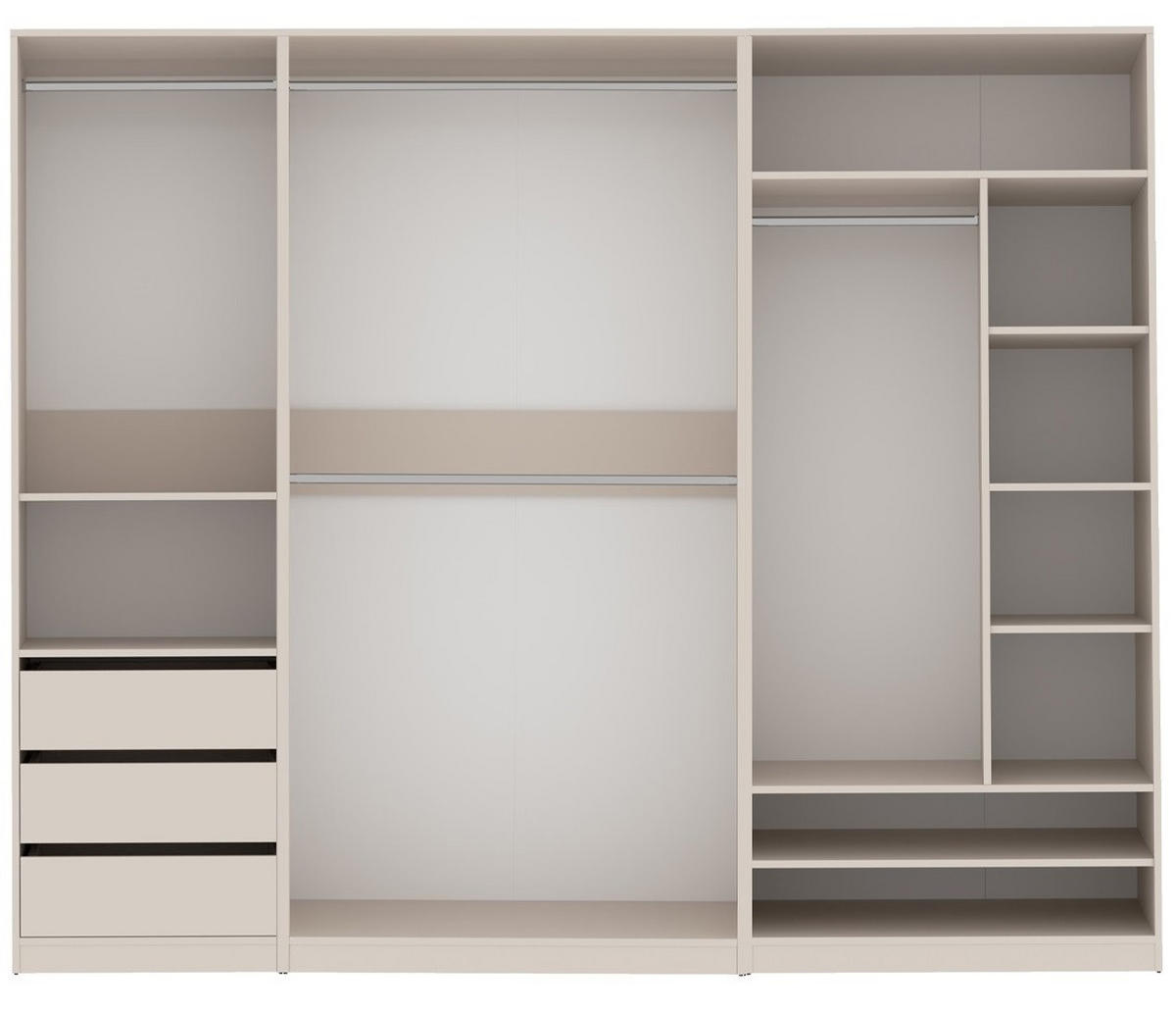 GARDEROBE OFFEN TRES SET P/C CASHMERE 250/206/51 cm - Kaschmir, Holzwerkstoff (250/206/51cm) - Marmex Möbel