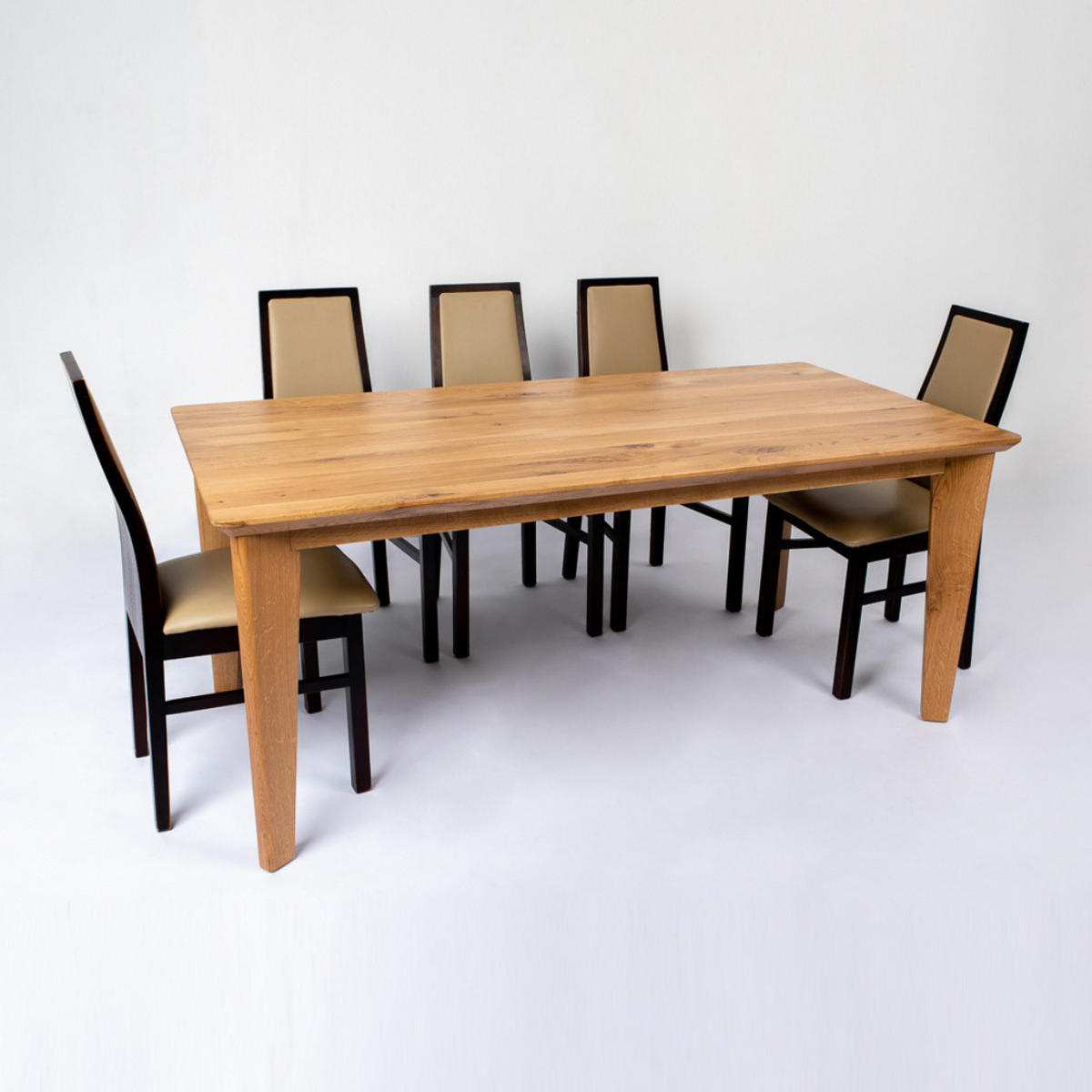 HOLZTISCH für das Esszimmer MOVA 195x100 + Zusatzplatten 2x45 cm - Eichefarben, Holz (195/100/75cm) - Rawood Furniture