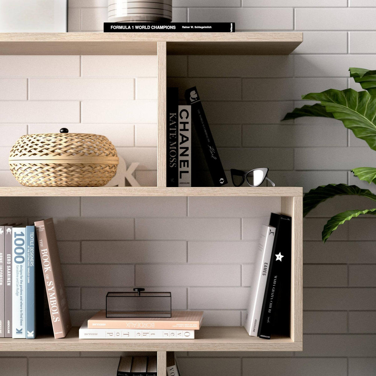 BÜCHERREGAL Eiche 25/110/96 cm - Braun, Holzwerkstoff (110/96/25cm) - DMORA
