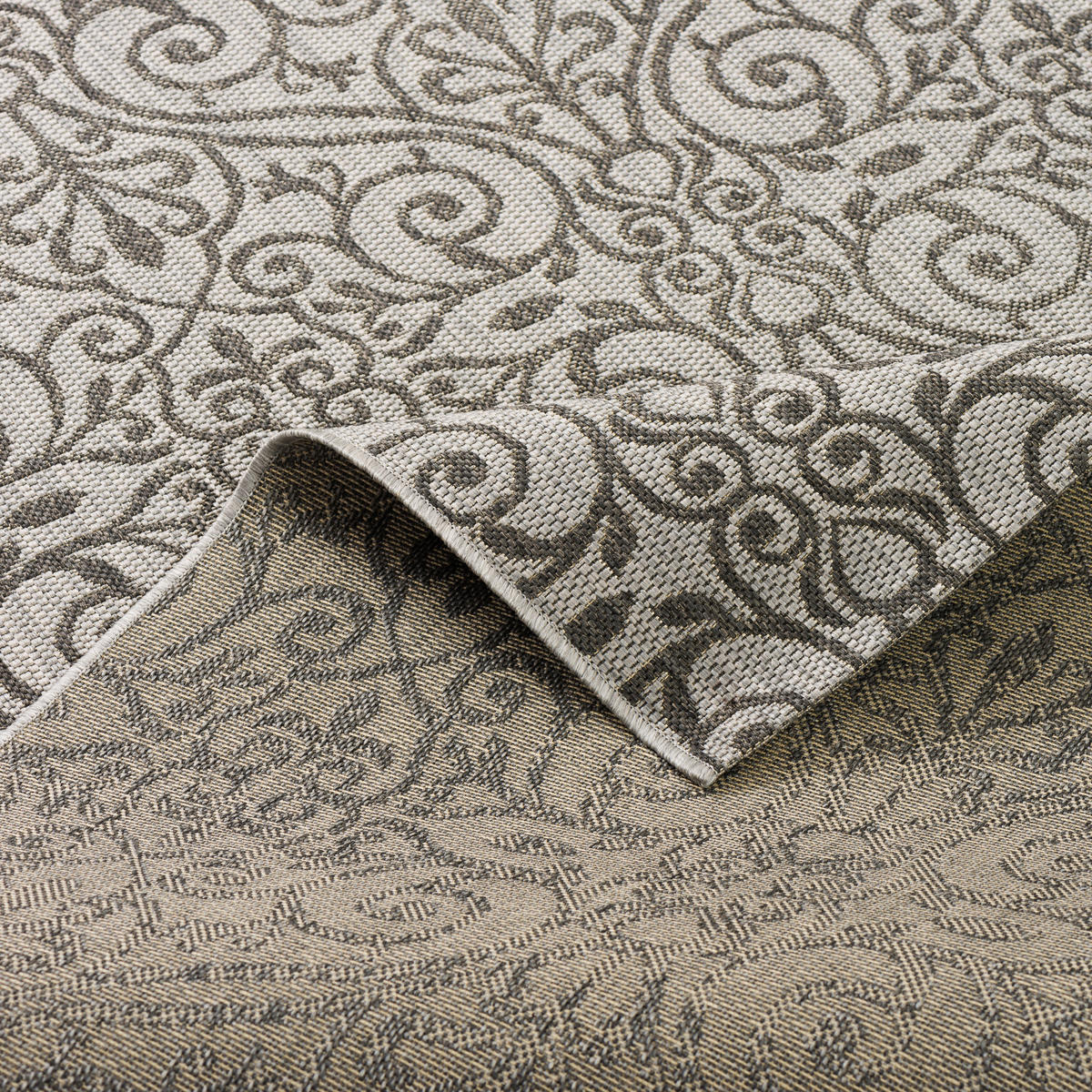MODERN FLACHGEWEBE RUGGY BAROCK VINTAGE - Grau, Textil (140/200cm) - Pergamon