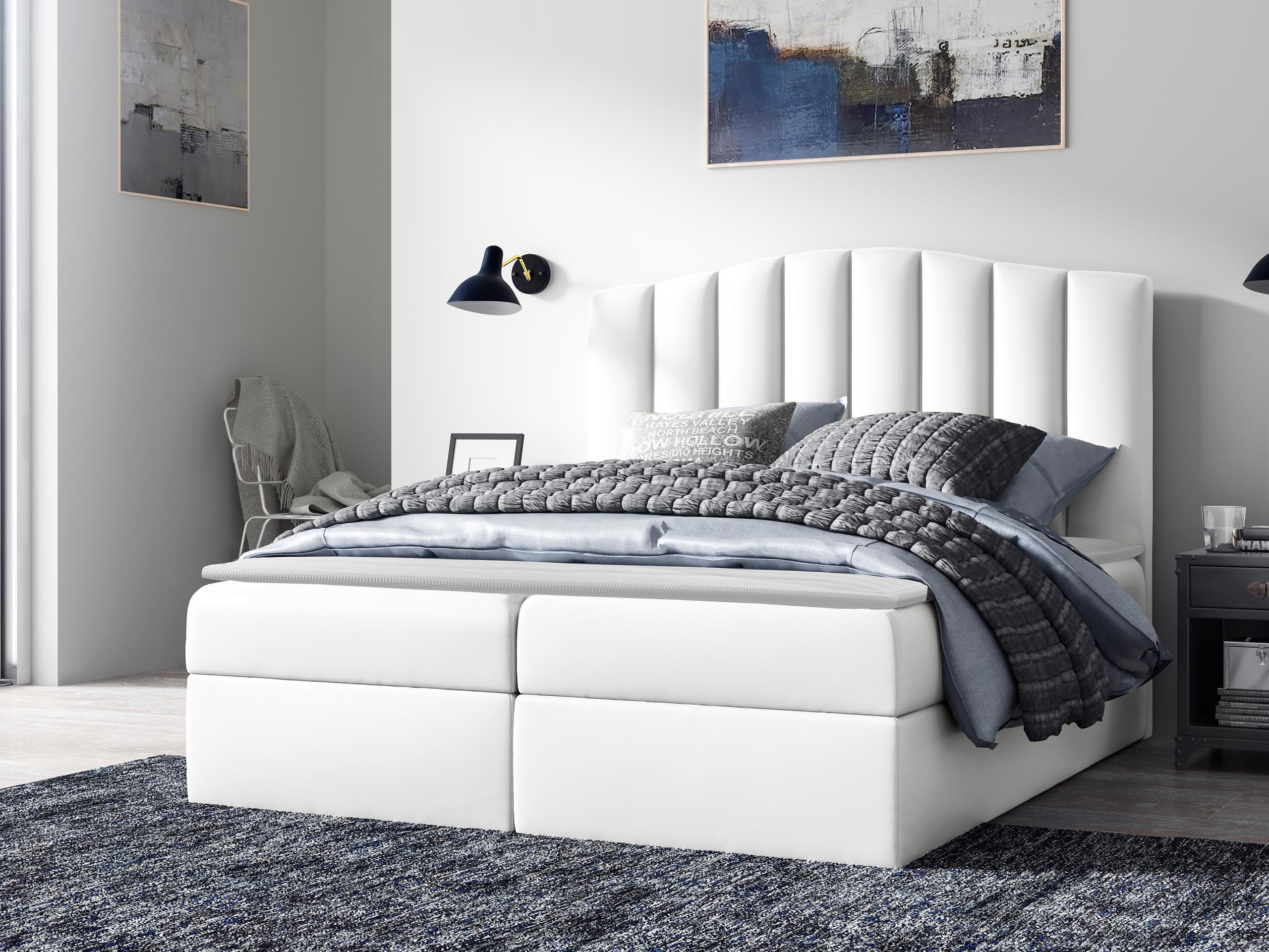 BOXBETT Lindos - Weiß, Holz (120/200cm) - MIRJAN24
