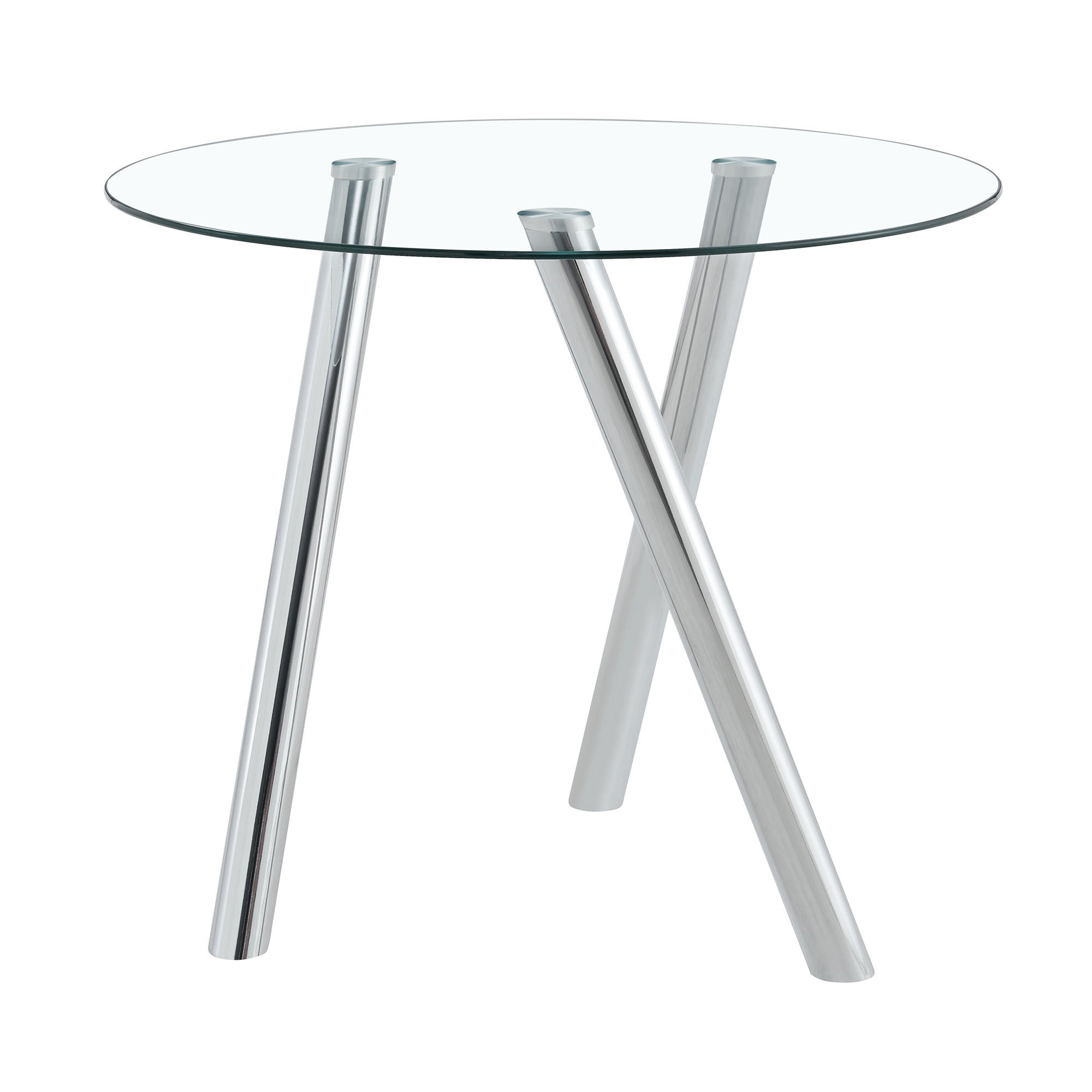 ESSTISCH runder Silber mit Metallbeinen 89 cm - Silberfarben, Metall (89/89/76cm) - Oxeza
