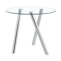 ESSTISCH runder Silber mit Metallbeinen 89 cm - Silberfarben, Metall (89/89/76cm) - Oxeza