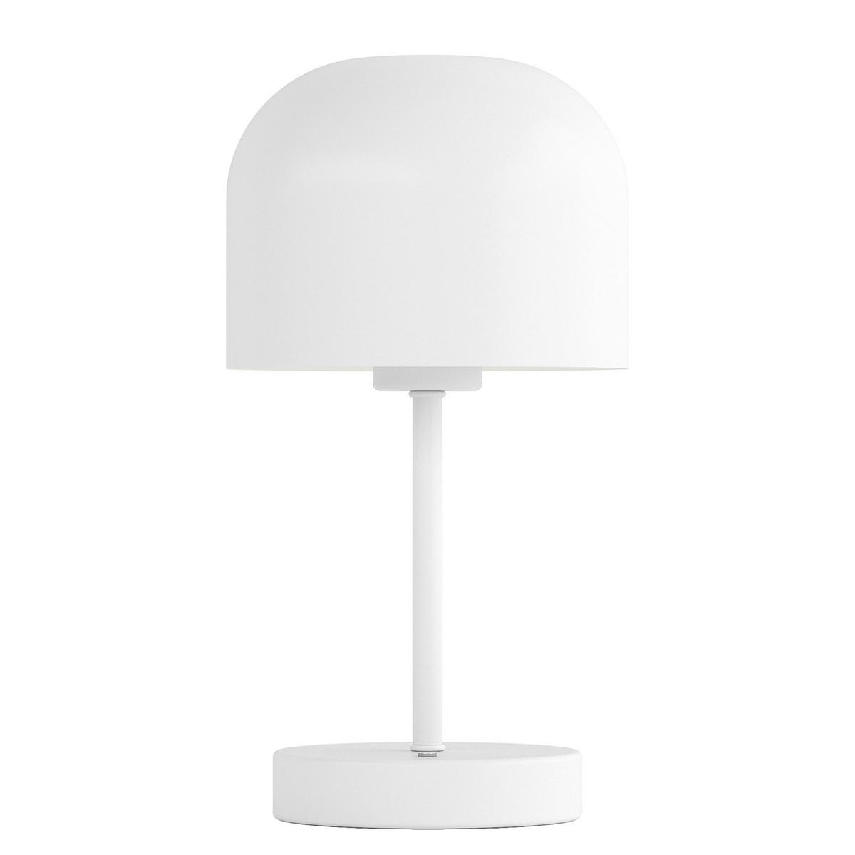 AKKU-TISCHLEUCHTE - Eisen / Kunststoff - Dimmbar - Weiß, Metall (13/13/25cm) - home24