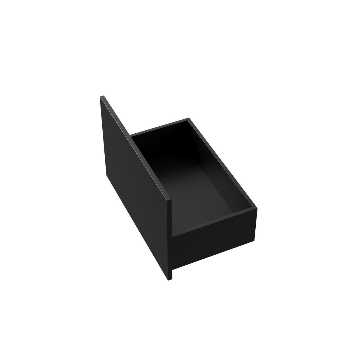 TV-SCHRANK Schwarz-Holzoptik mit Sensor-LED & ausziehbarer Länge - Schwarz, Holzwerkstoff (38/44/240cm) - SHOPENTRA