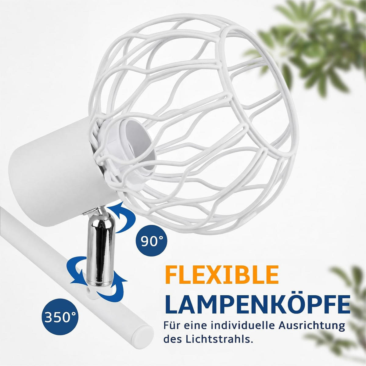DECKENSTRAHLER Finch 3-flammig 41/10/18 cm - Weiß, Metall (41/10/18cm) - Nettlife