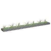 HOCHBEET aus Gabionen ROON aus Stahl 270x30x10 cm - Silberfarben, Metall (270/10/30cm) - DELUKE