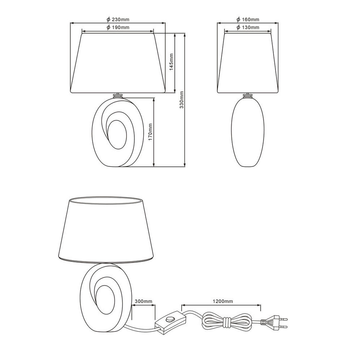 LED TISCHLEUCHTE Keramik Gold-Schwarz Taba - Goldfarben, Keramik (4.5/8.1/33cm)