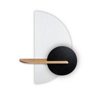 REGAL Alba Halbkreis - Eichefarben/Schwarz, Holz (60/72/17cm) - Woodendot