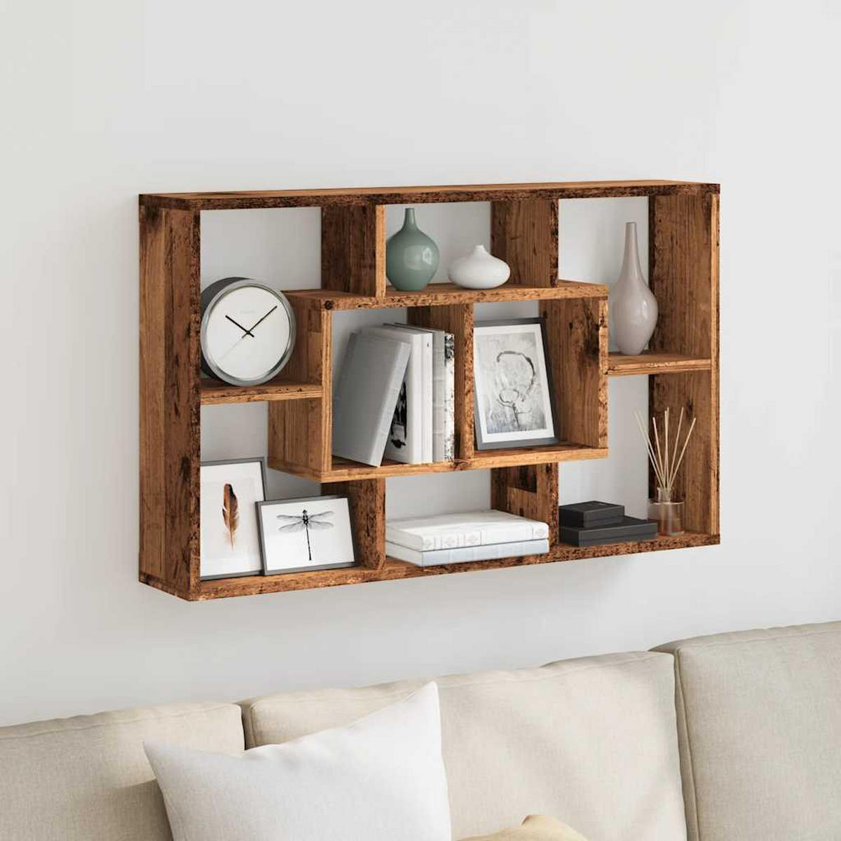WANDREGAL Altholz 85/16/52,5 Cm Holzwerkstoff - Braun, Holzwerkstoff (16/52.5/85cm) - vidaXL