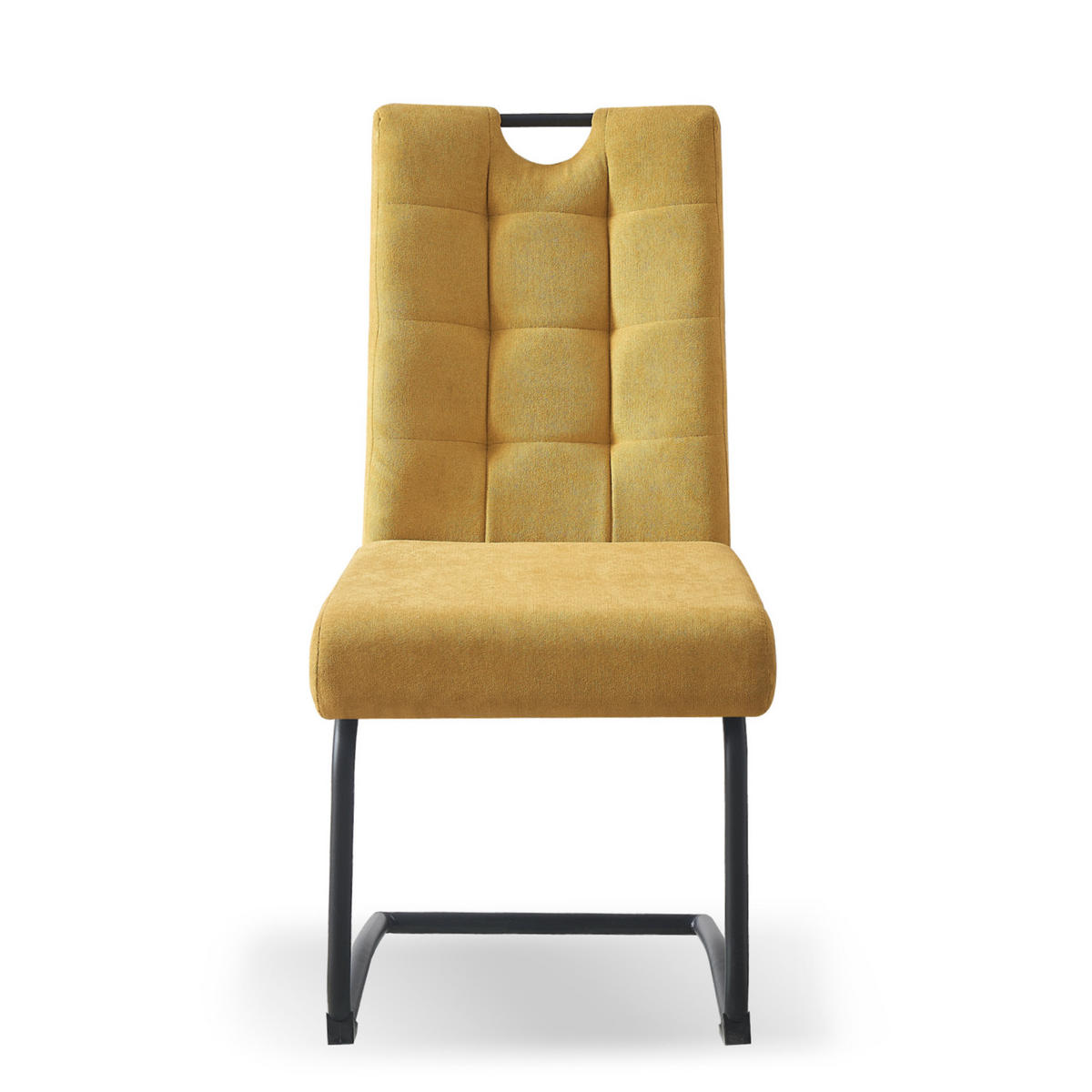 SCHWINGSTUHL SOFIA Gelb 2 Stück - Gelb, Textil/Metall (48/97/60cm) - B&D Home