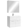 BADMÖBEL-SET Montreal 3 Teile Weiß Hochglanz - 60 x 35 x 51 cm - Weiß, Holz (60/53/35cm) - Badplaats