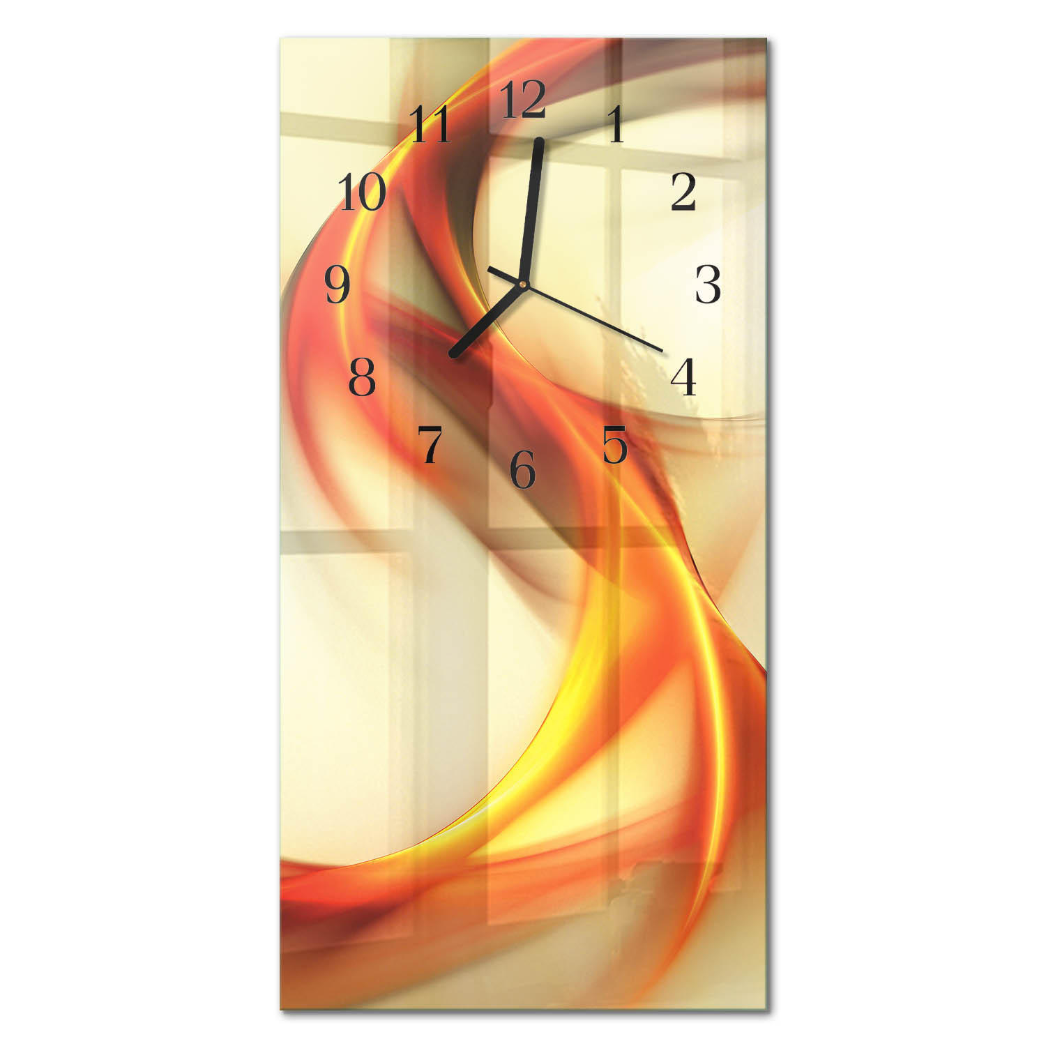 WANDUHR 60x30 cm - Abstrakte Kunst - Multicolor, Glas (30/60/0.4cm) - TULUP