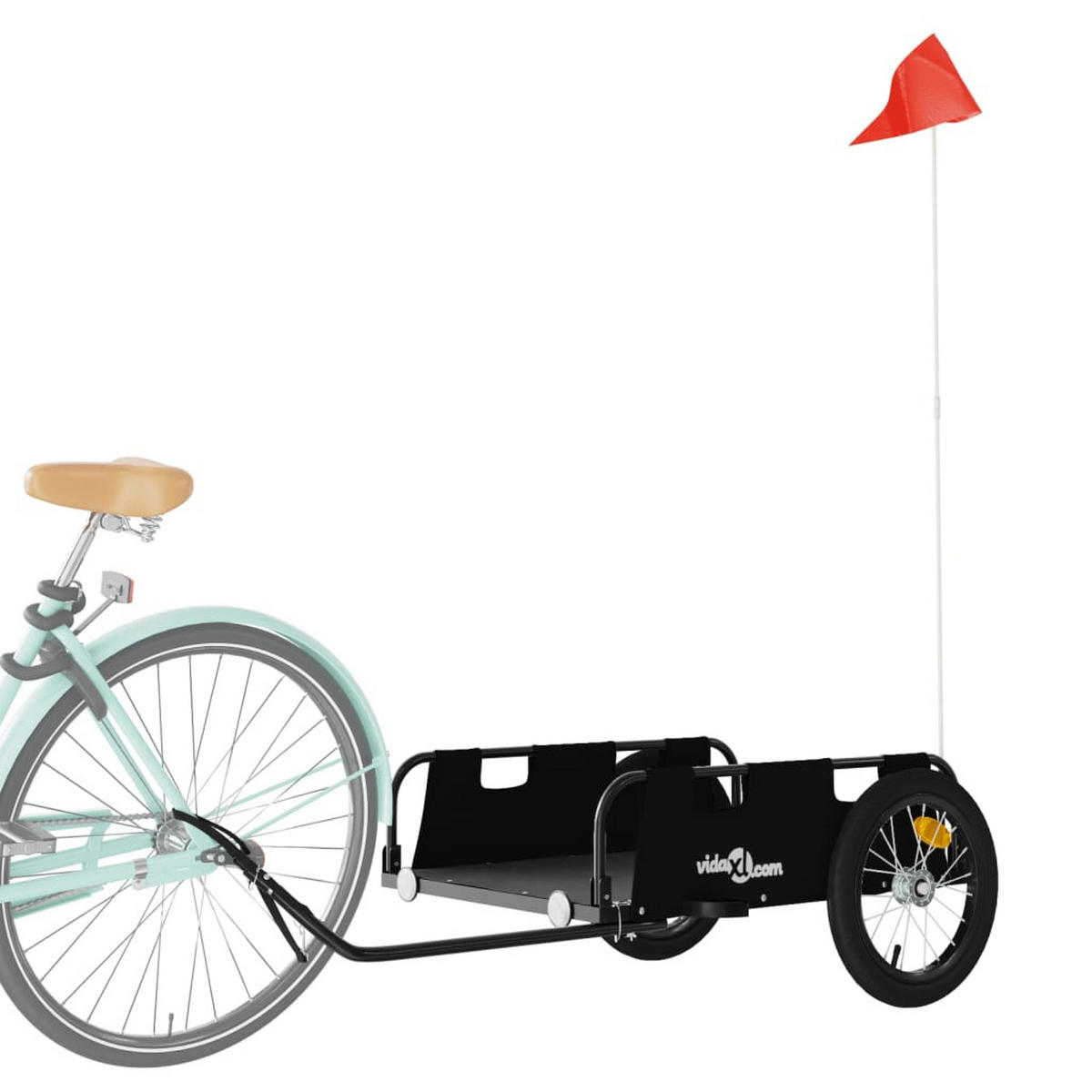 FAHRRADANHÄNGER Schwarz Oxford-Gewebe Und Eisen - Schwarz, Metall (63/36/126cm) - vidaXL