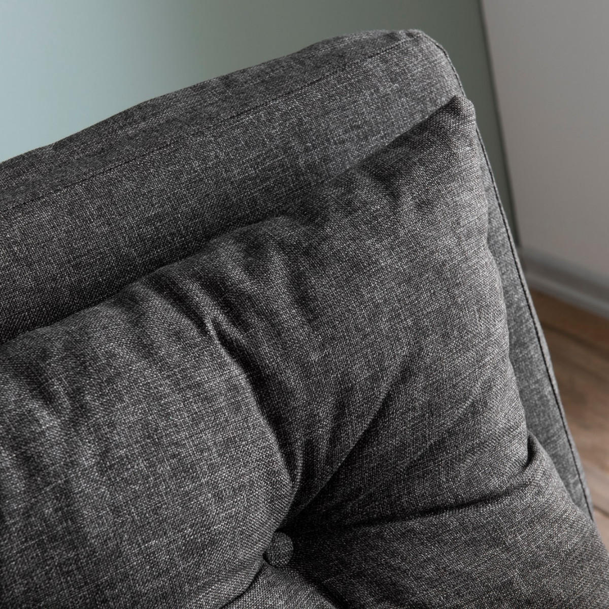 SCHLAFSOFA für 2 Personen mit Stoffbezug und Metallfüßen 133/50/41 cm - Dunkelgrau, Metall (50/41/133cm) - Calicosy