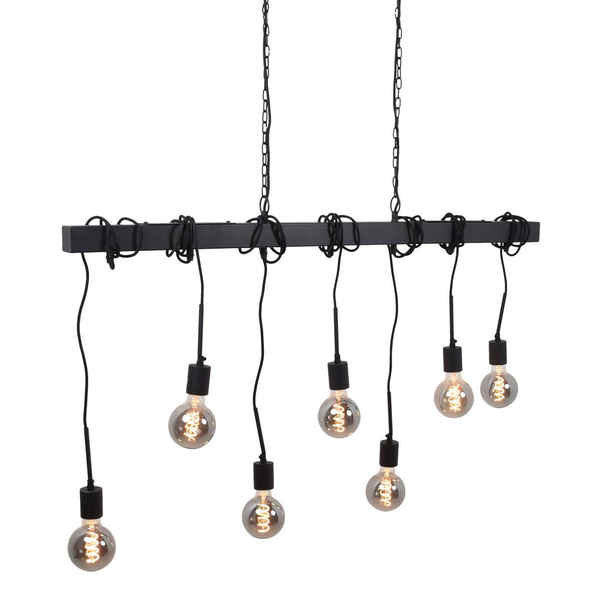 HANGELAMPE Blox Schwarz - Schwarz, Metall (10/120/150cm) - Urban Interiors