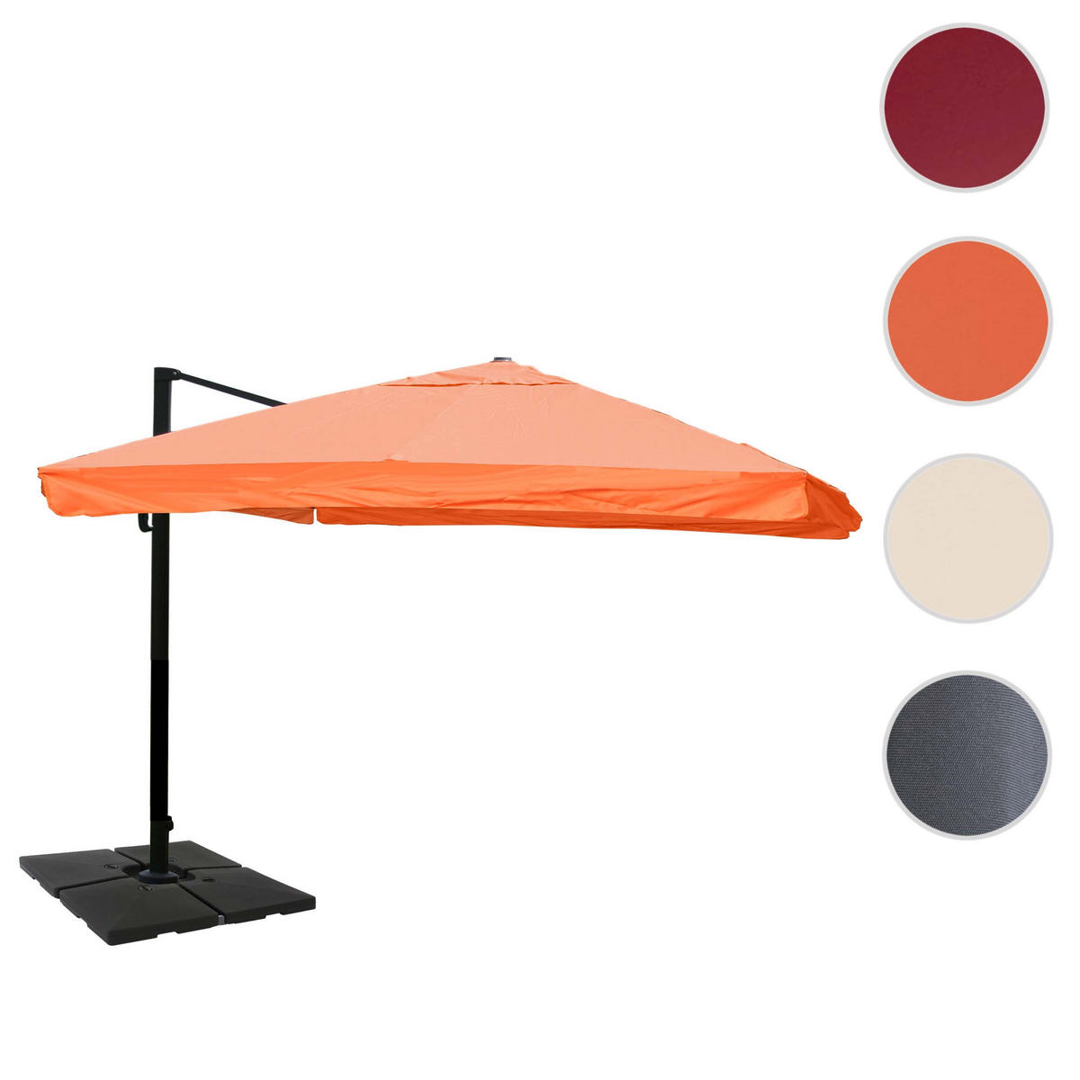 AMPELSCHIRM Orange 350/350 cm - Orange, Textil (410/350cm) - MCW