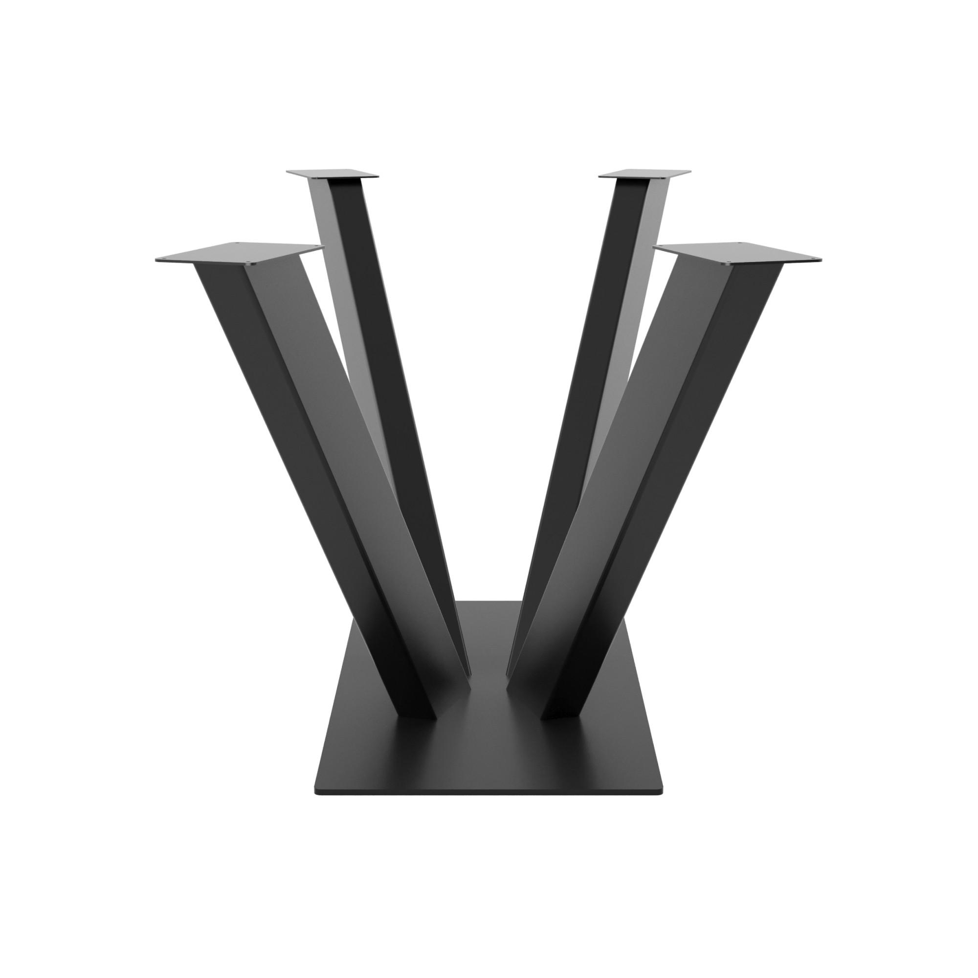 TISCHBEINE Alphard Metall Schwarz 72cm - Schwarz, Metall (45/72/150cm) - Metalo Pro