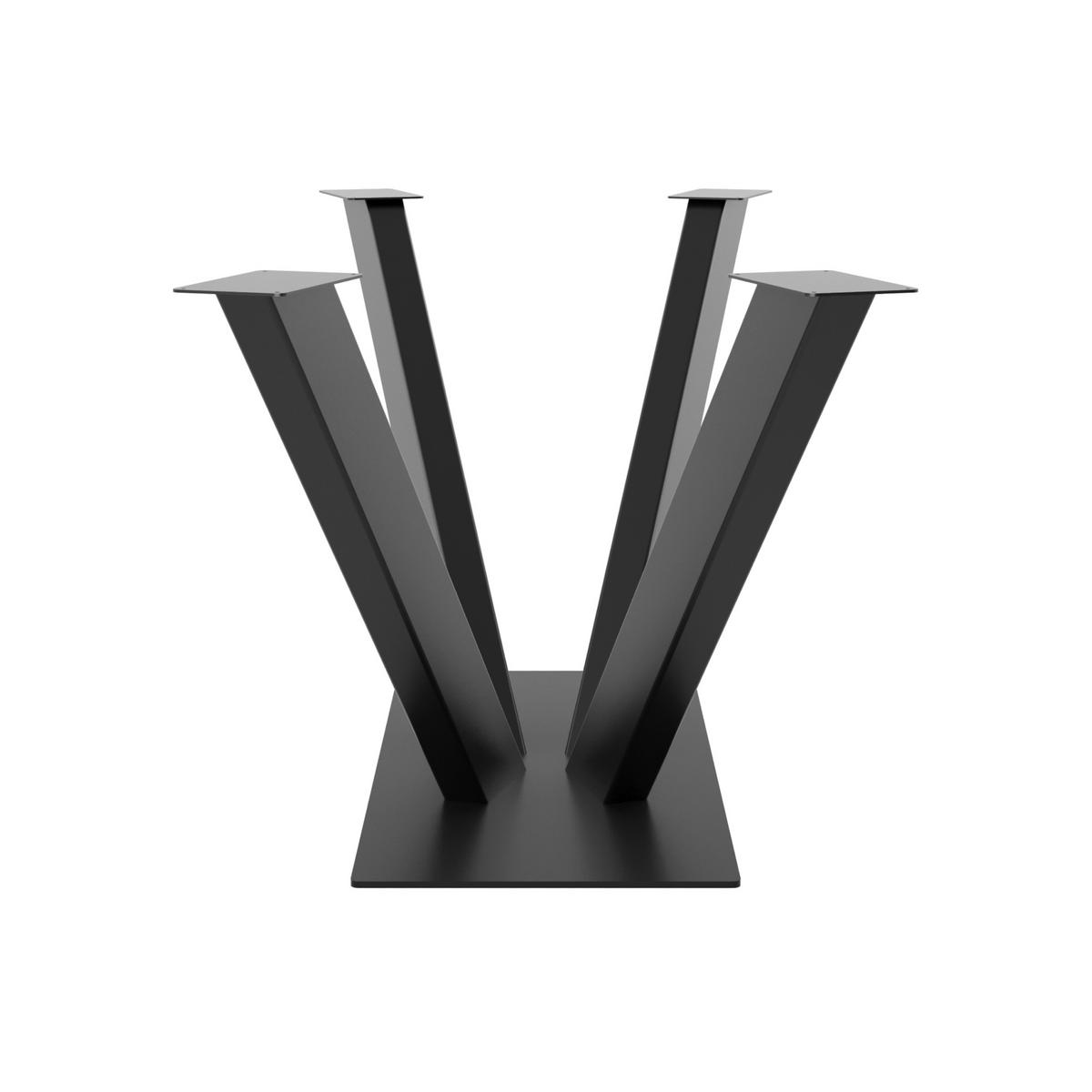 TISCHBEINE Alphard Metall Schwarz 72cm - Schwarz, Metall (45/72/150cm) - Metalo Pro