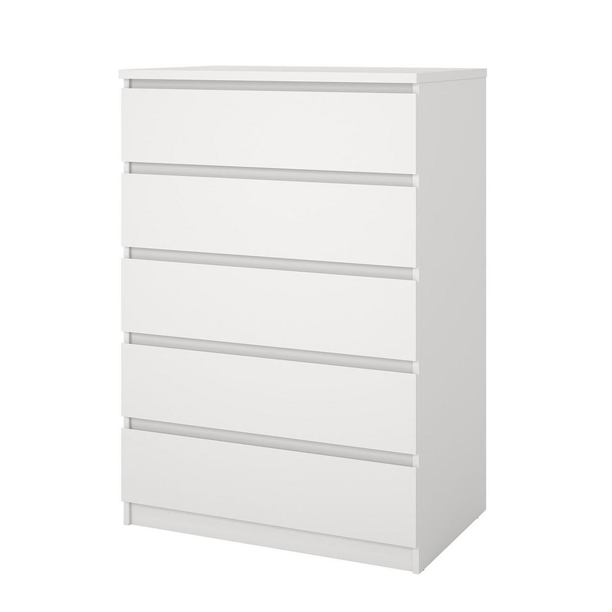 KOMMODE, Naia, Weiß, Holzwerkstoff, 77 x 50 x 112 cm - Weiß, Holzwerkstoff (77/112/50cm) - ebuy24