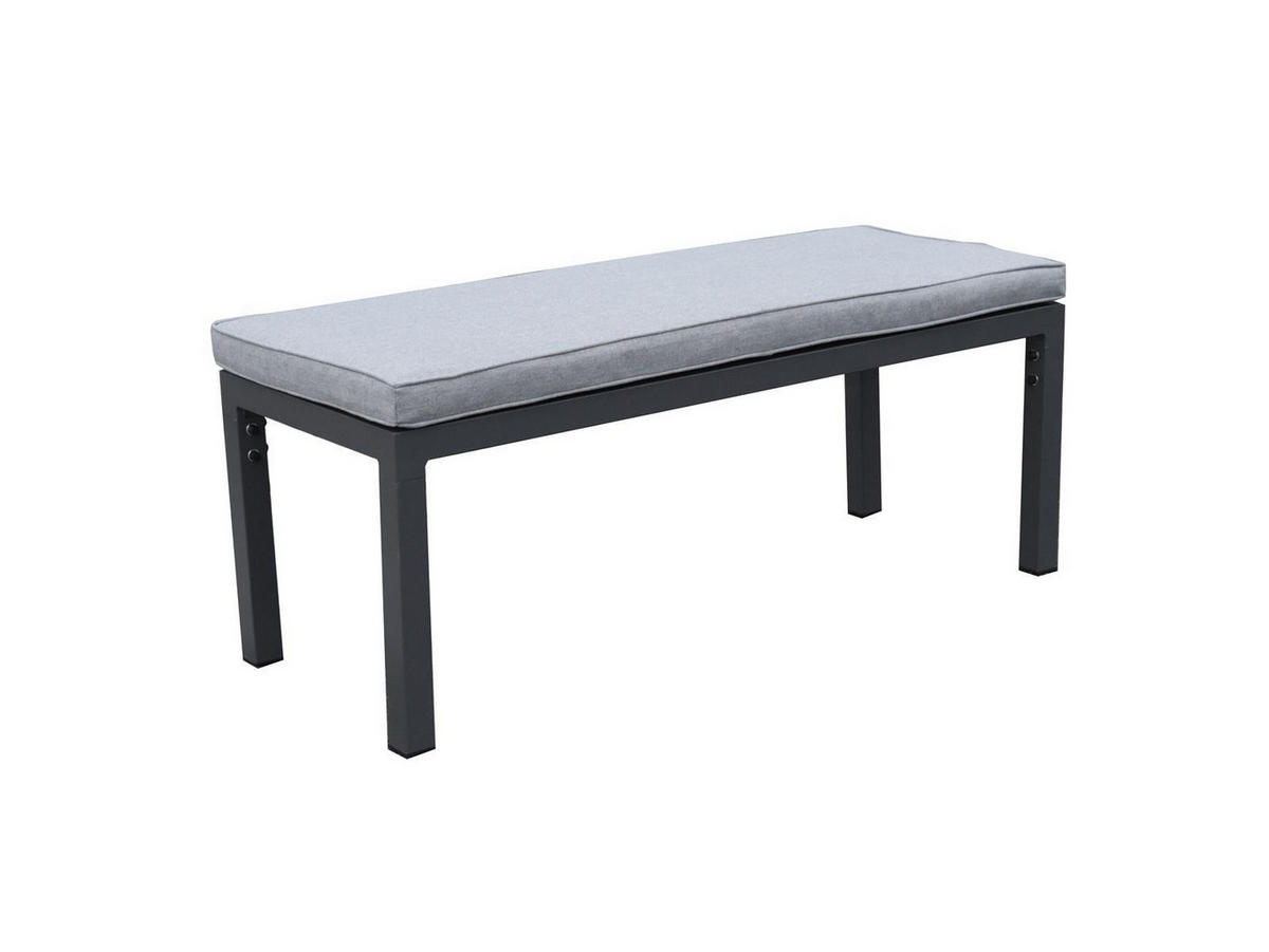 ECKLOUNGE-SET San Menaio Grau Aluminium für 8 Personen - Grau, Kunststoff - Green Spirit