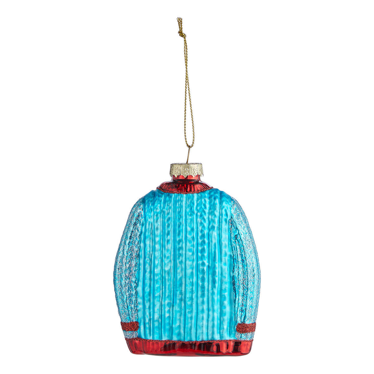 BAUMANHÄNGER Hang On Ugly Sweater - Blau, Glas (3/10/8cm) - Butlers