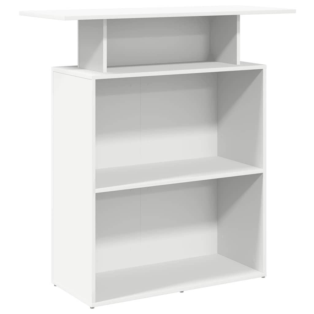 EMPFANGSTHEKE mit 3 Fächern 100/40/104 cm aus Holzwerkstoff Weiß - Weiß, Holz (40/100/104cm) - vidaXL