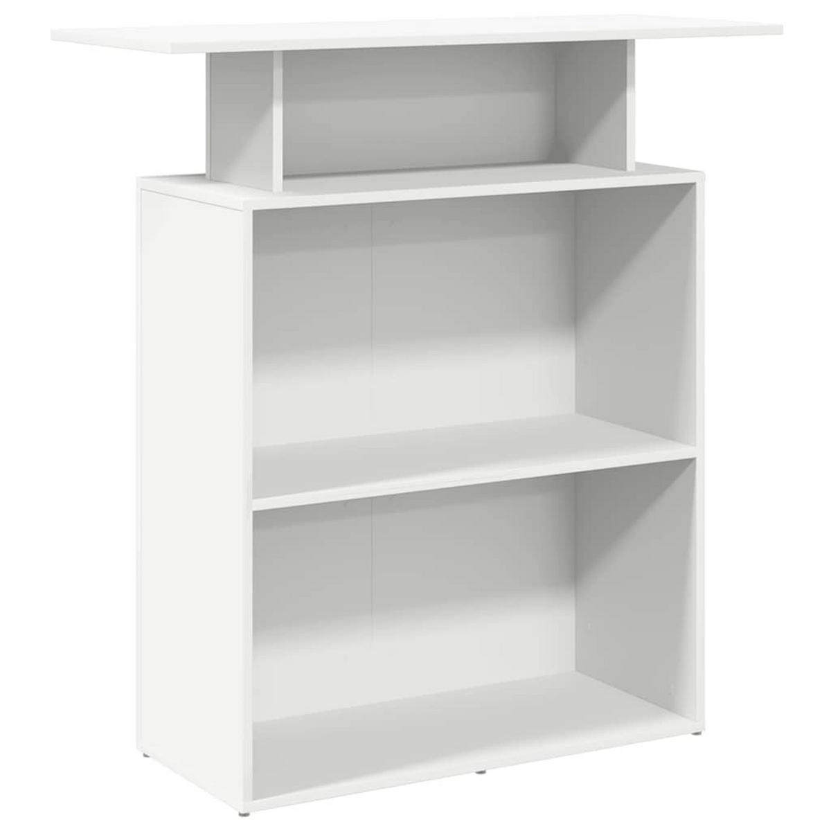 EMPFANGSTHEKE mit 3 Fächern 100/40/104 cm aus Holzwerkstoff Weiß - Weiß, Holz (40/100/104cm) - vidaXL