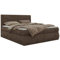 POSTEL BOXSPRING TARENZA 160/200 - Hnědá Samet - Topper T25 - H4 - černá/hnědá, textil/plast (160/200cm) - MKS