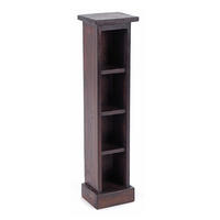 CD REGAL TOWER Mahagoni Massivholz, 4 Fächer 03 dunkelbraun - Dunkelbraun, Holz (16/76/15cm) - DESIGN DELIGHTS