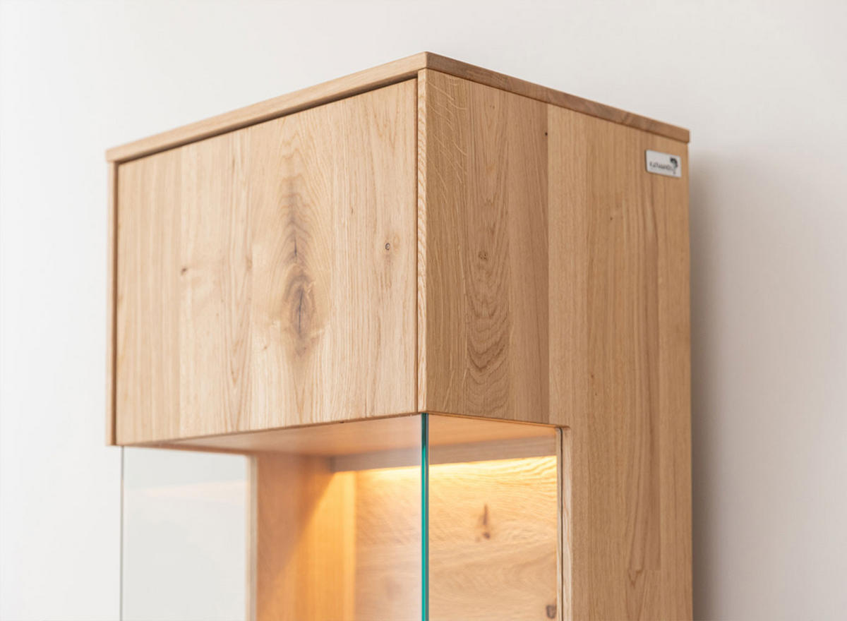 HÄNGEVITRINE Tirano Eiche Natur / Hirnholz 43 / 33 / 142cm - Eichefarben, Holz (43/142/33cm) - Feldmann-Wohnen