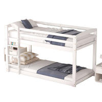 ETAGENBETT 90/200 cm Weiß aus massivem Kiefernholz mit Sicherheitsgeländer - Weiß, Holz (90/200cm) - OKWISH