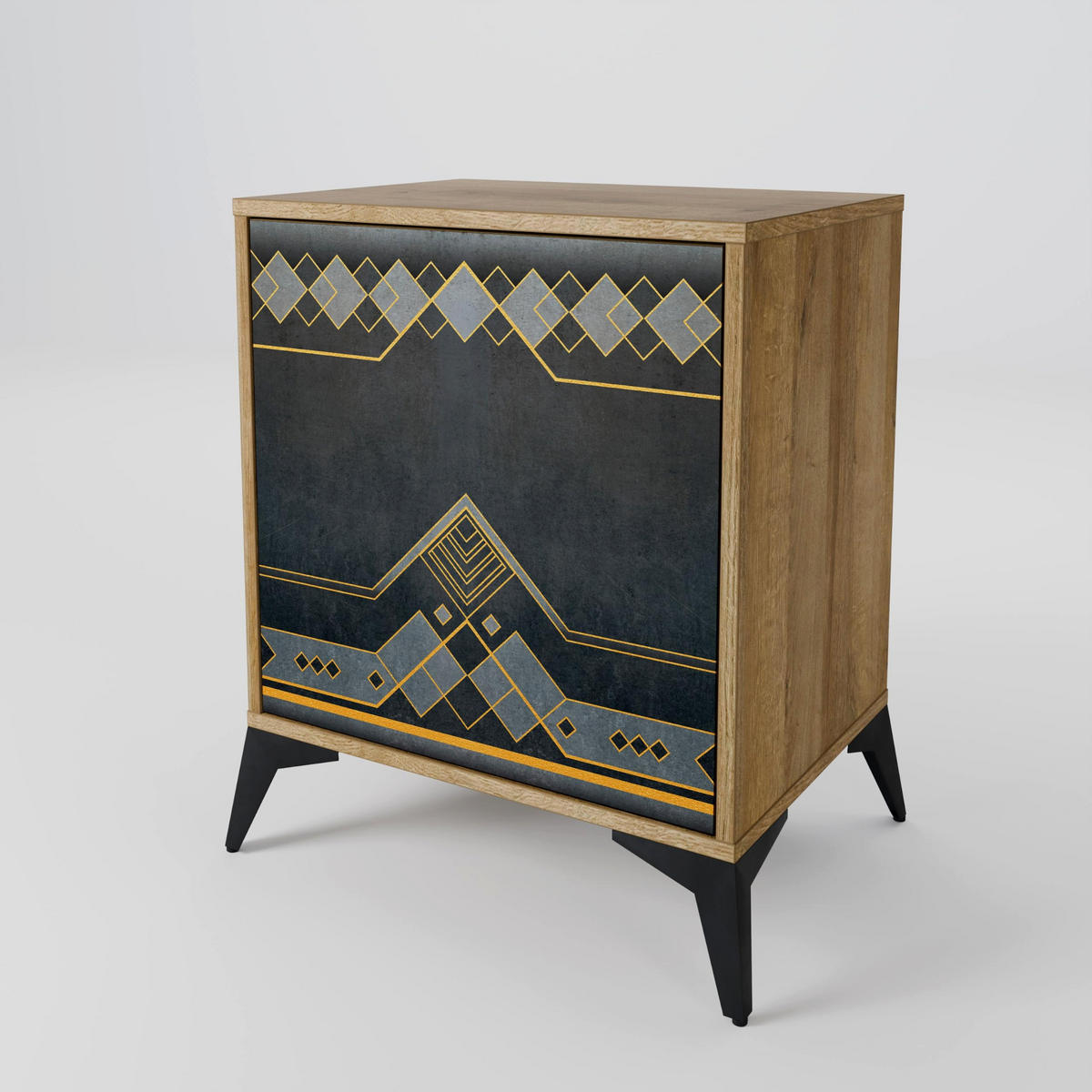 SIDEBOARD ROYAL ORDINARINESS, Eichefarben, 57,5x42x57,5 cm, Ohne Füße - Eichefarben/Multicolor, Holzwerkstoff (57.5/57.5/42cm) - SpaceRebels