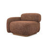 SOFAELEMENT Links Strukturstoff Stoff Orange - Terra cotta/Orange, Holz/Textil (95/73/95cm) - Makamii
