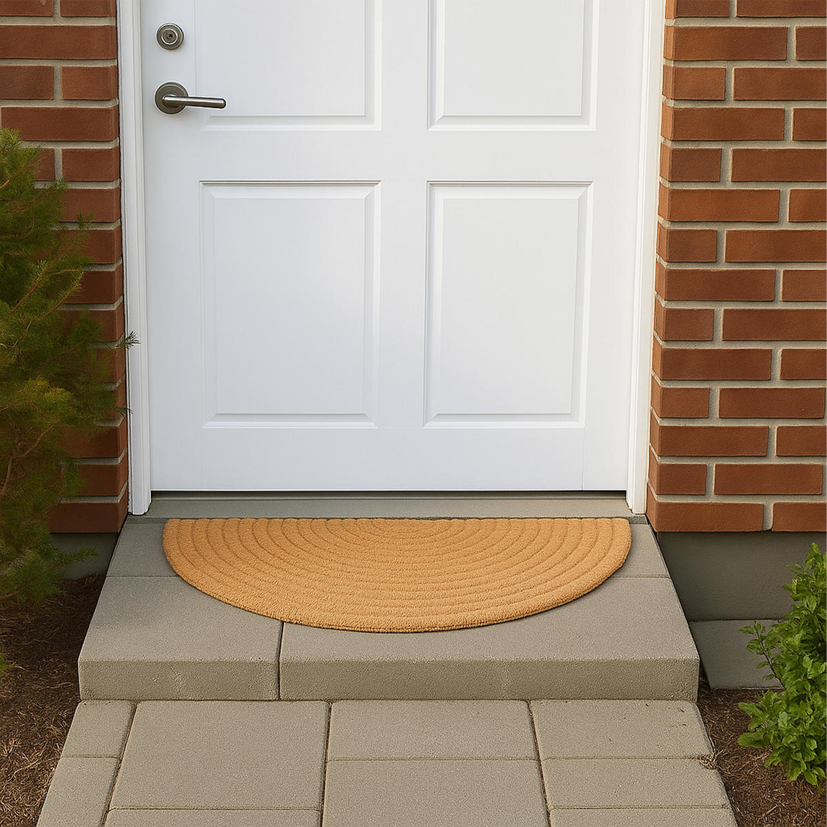 FUSSMATTE - Hellbraun, Kunststoff/Textil (75/45cm) - Relaxdays