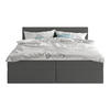 BOXSPRINGBETT ROTELLO 140x200 cm, Dunkelgrau - Dunkelgrau, Textil (140/200cm) - Fedve