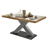 ESSTISCH ausziehbar Elene 160x90x76 Graphit/Plankeneiche - Alteiche, Holzwerkstoff (160/90/76cm) - 58aufmkessel
